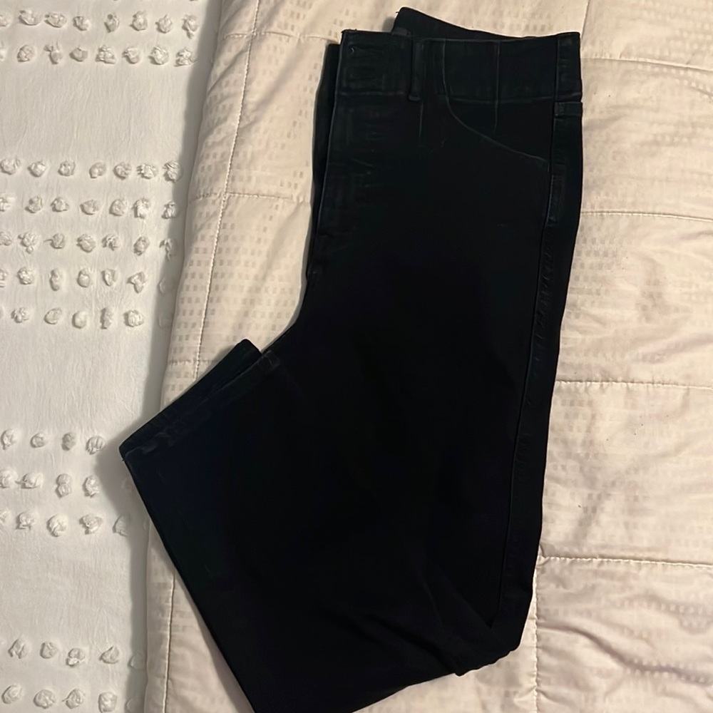 Black slim fit cropped length jeans